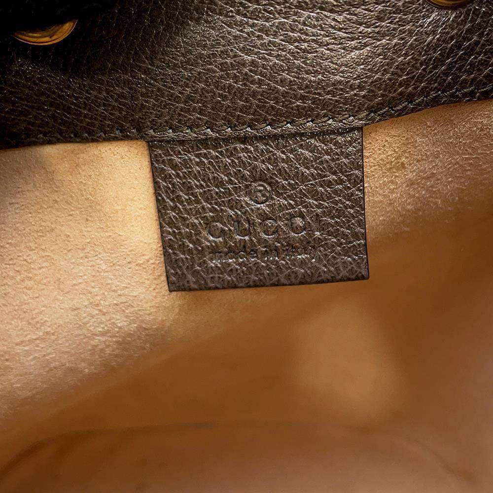 GUCCI Ophidia GG Mini Bucket Bag Drawstring BagShoulder Bag Beige/Brown 550620 GG SupremeCanvas Leather