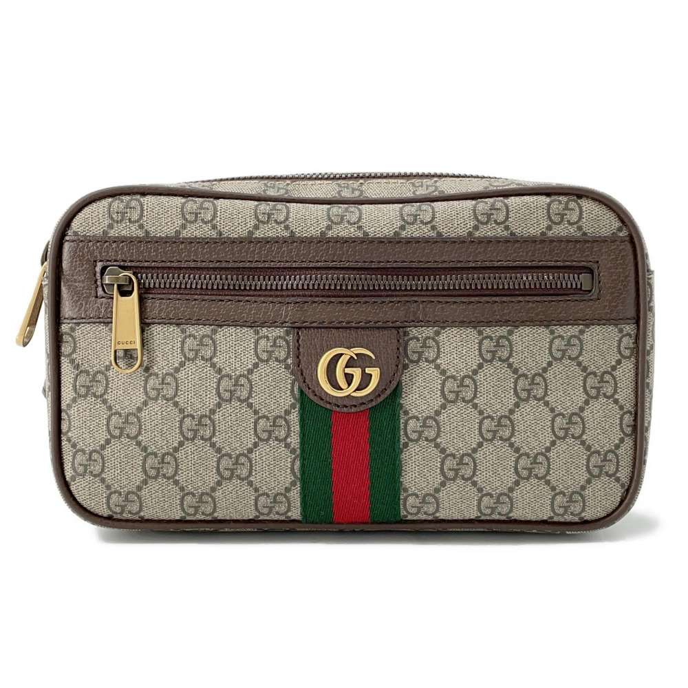 GUCCI Ophidia Crossbody Bag Beige 574796 PVC