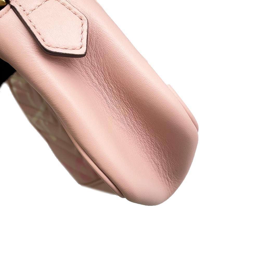 GUCCI GG Marmont Quilted Small Shoulder Bag Pink 447632 Leather