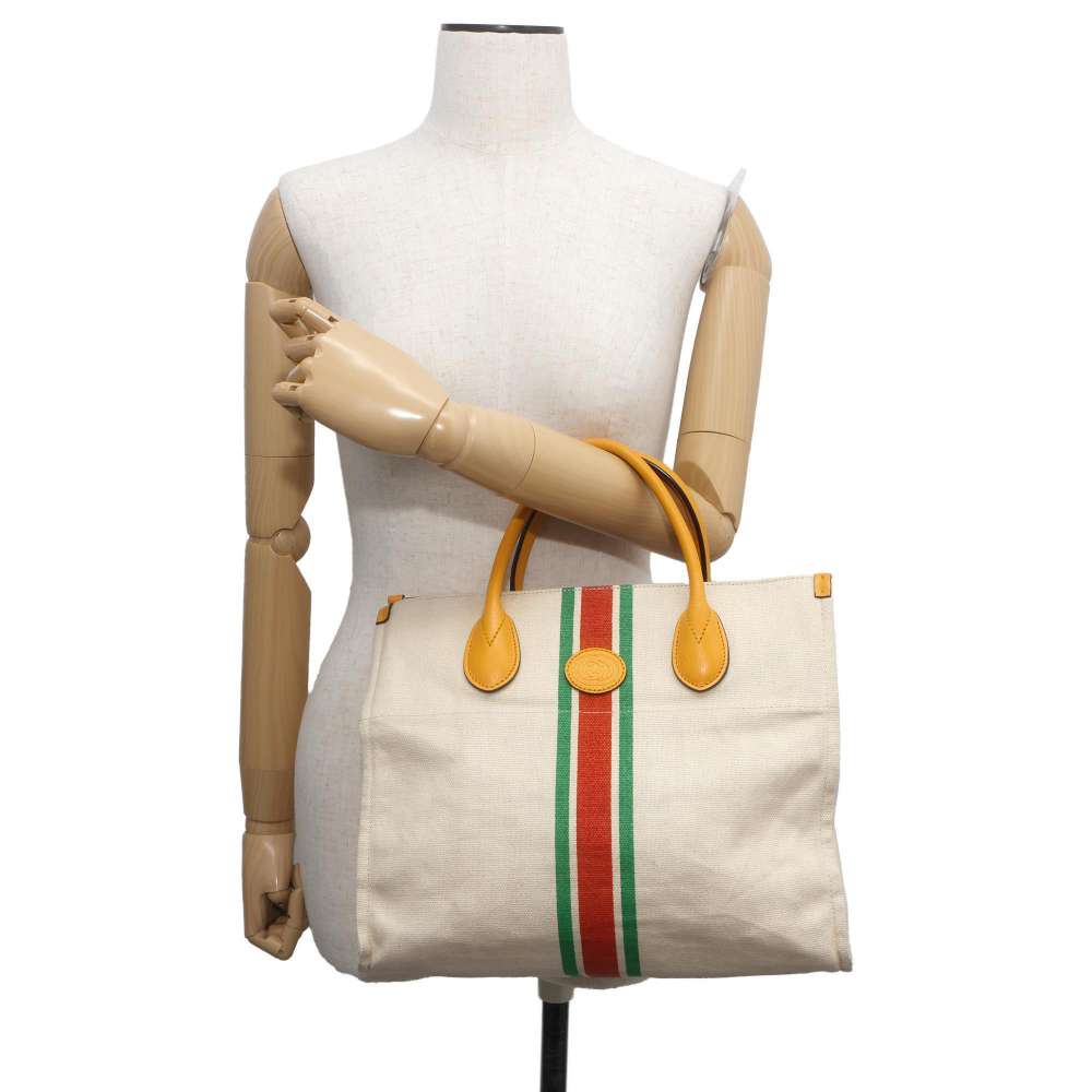 GUCCI 2WAYShoulder Bag Beige/Yellow 657422 Canvas Leather