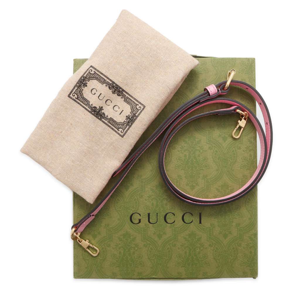 GUCCI Interlocking G Mini Tote Bag Bananya Collaboration Pink 671623 Leather