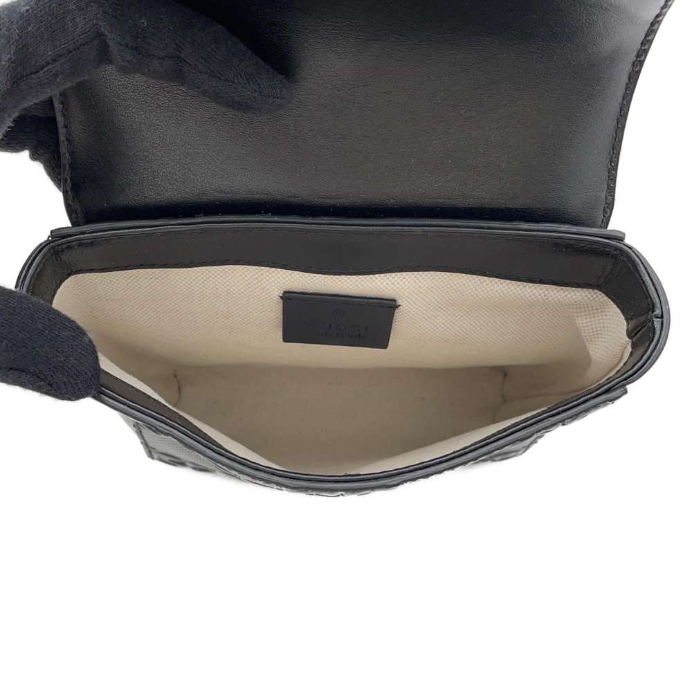 GUCCI GG embossed waist bag Black 631339 Leather