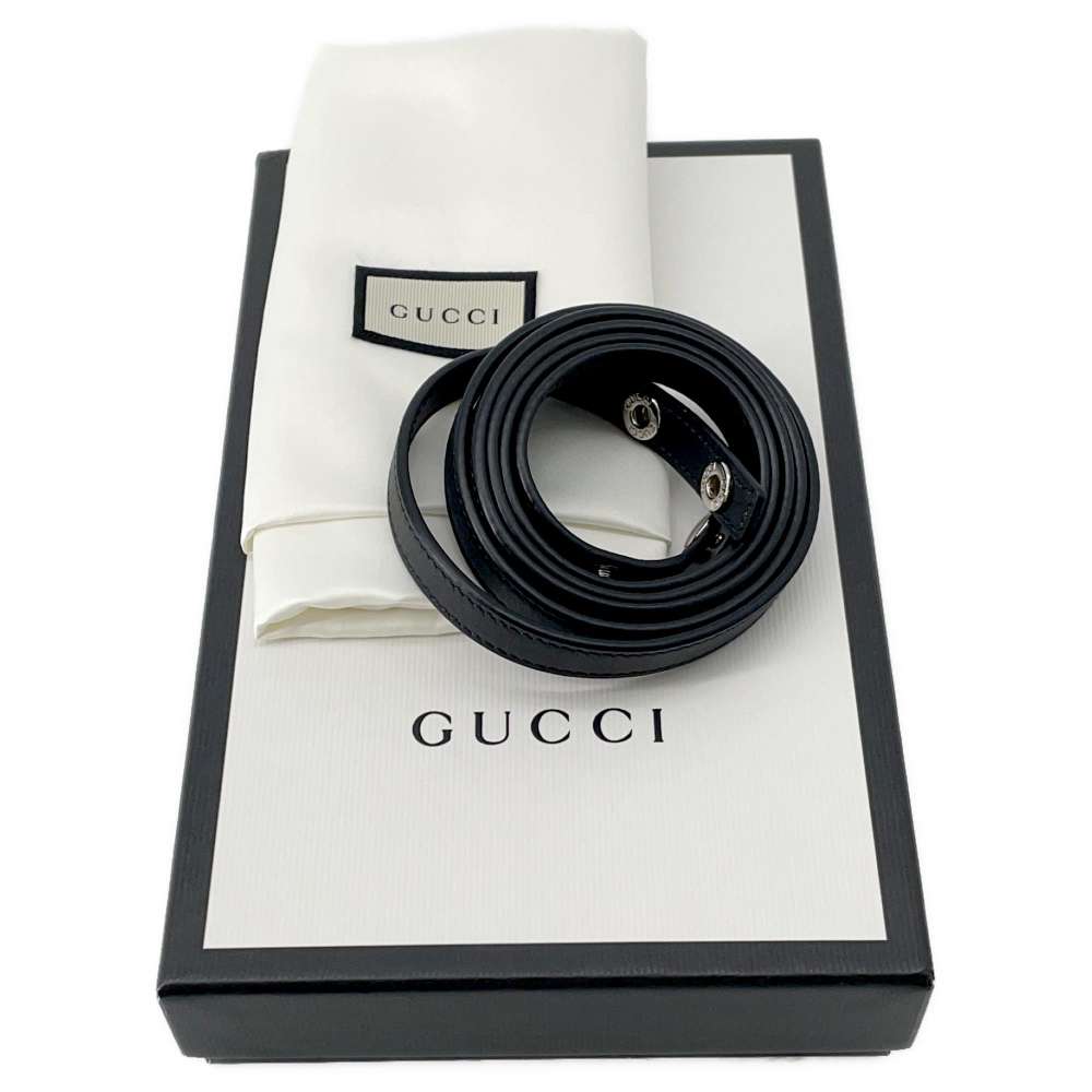 GUCCI Square G Space Pochette Shoulder Bag Black/Multicolor 631766 PVCLeather