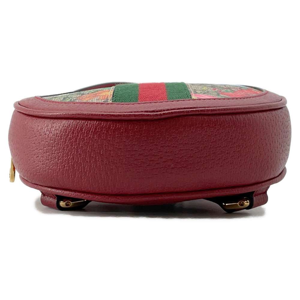 GUCCI GGFlora Offdia Backpack Red/Beige 598661 PVC Leather