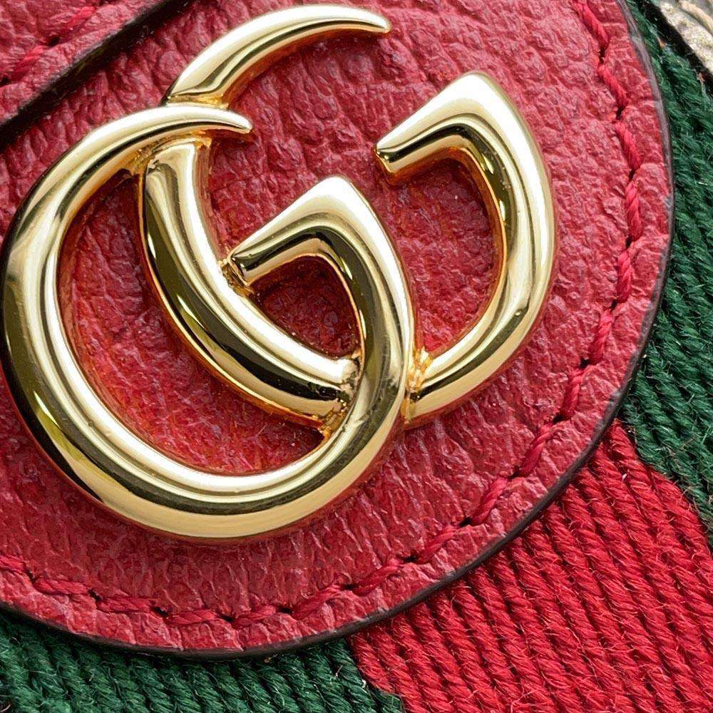 GUCCI GGFlora Offdia Backpack Red/Beige 598661 PVC Leather