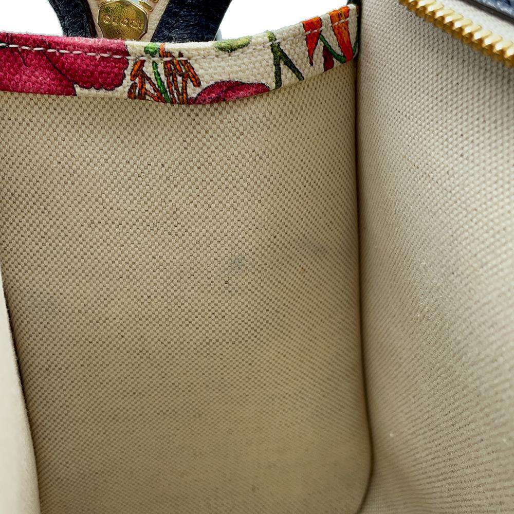 GUCCI Flora 2wayTote Bag Multicolor/Navy/White 550141 Canvas