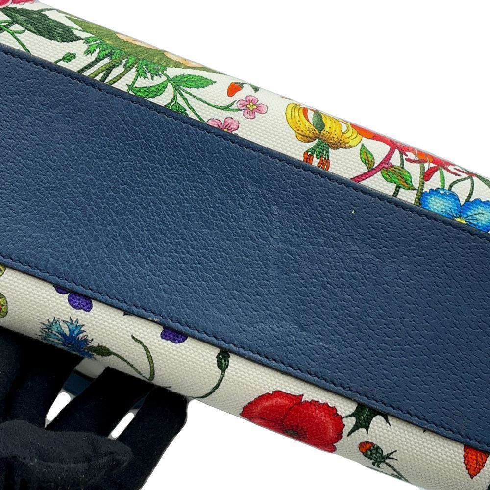 GUCCI Flora 2wayTote Bag Multicolor/Navy/White 550141 Canvas