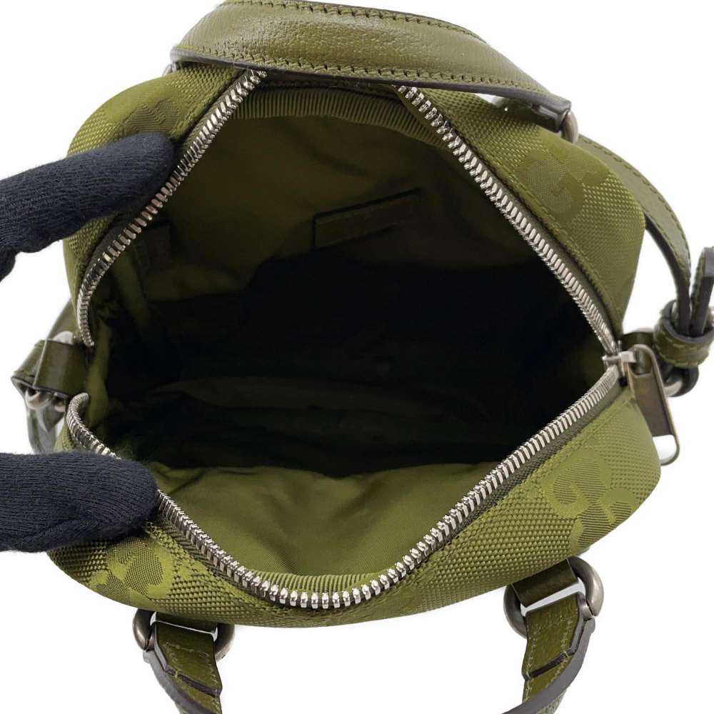 GUCCI GG Canvas Off the Grid 2way Shoulder Bag Green 625850 GGNylon Leather