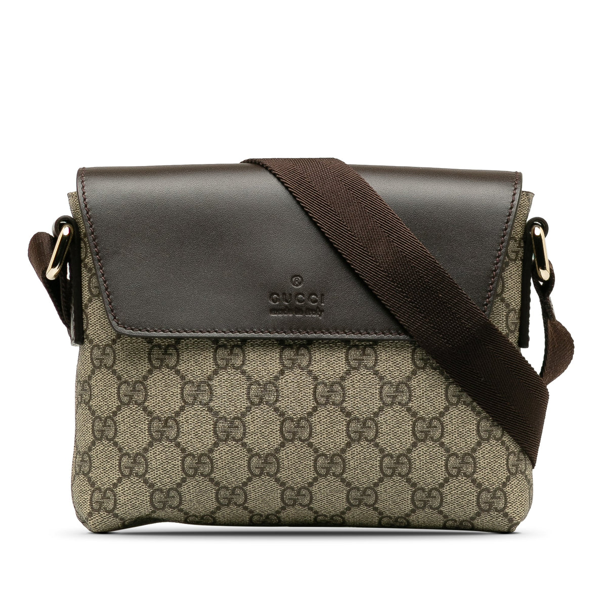GUCCI GG Supreme Flap Messenger Bag