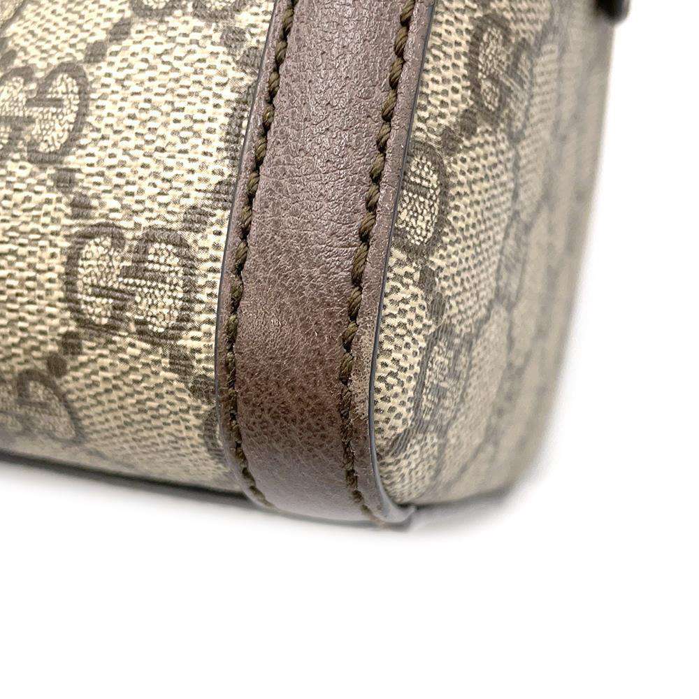 GUCCI Ophidia GGMedium Top Handle Bag Beige/Brown 524532 GG SupremeCanvas Leather