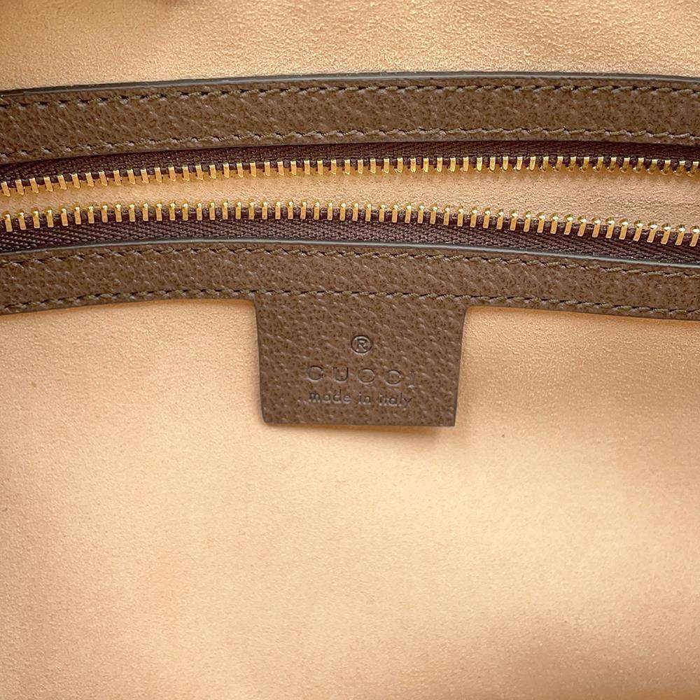 GUCCI Ophidia GGMedium Top Handle Bag Beige/Brown 524532 GG SupremeCanvas Leather