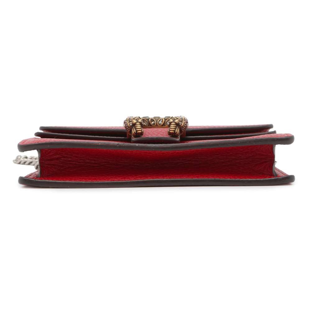 GUCCI Dionysus Chain Shoulder Bag Red 476432 Leather