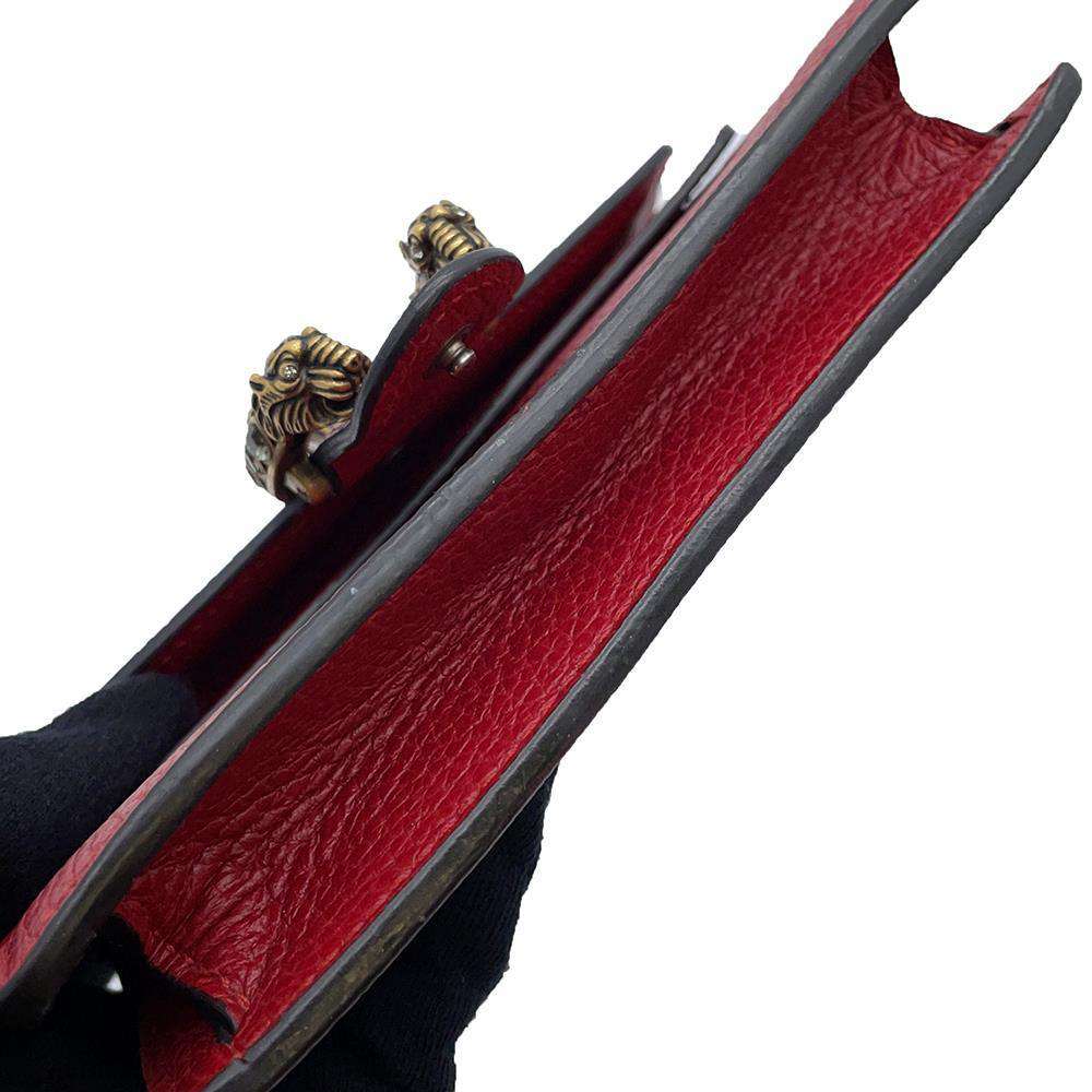GUCCI Dionysus Chain Shoulder Bag Red 476432 Leather