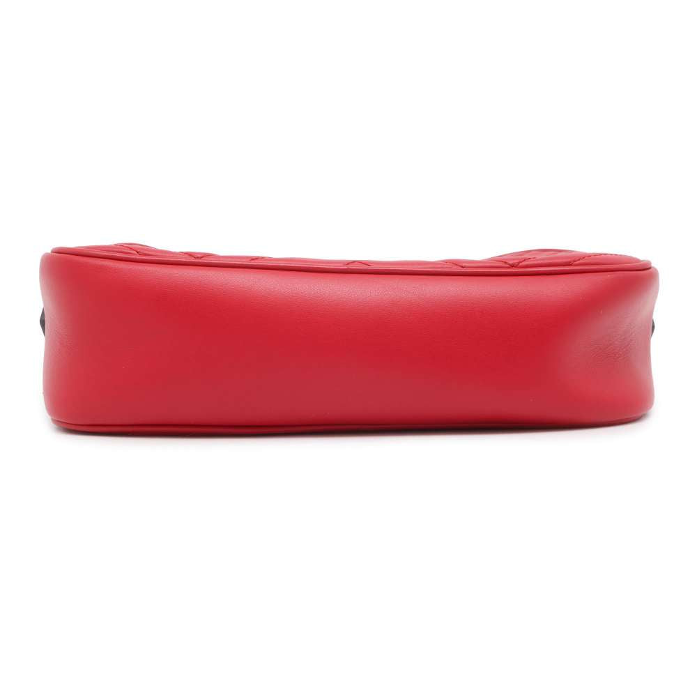 GUCCI GG Marmont Shoulder Bag Red 447632 Leather