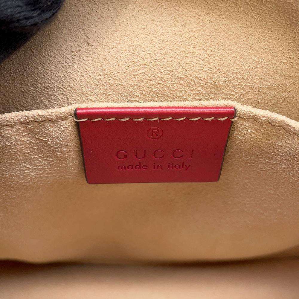 GUCCI GG Marmont Shoulder Bag Red 447632 Leather