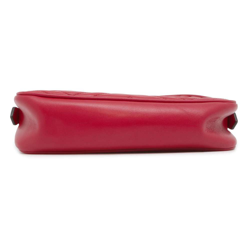 GUCCI GG Marmont Shoulder Bag Red 447632 Leather