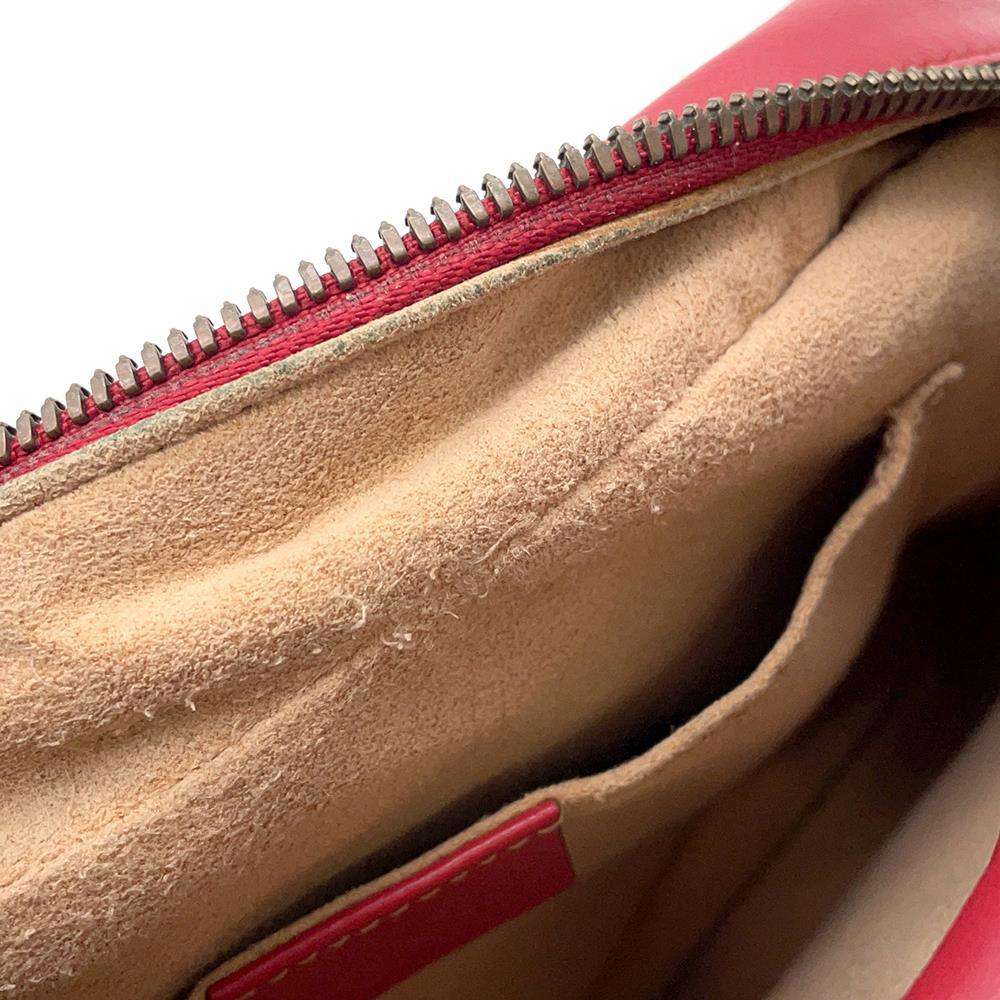 GUCCI GG Marmont Shoulder Bag Red 447632 Leather