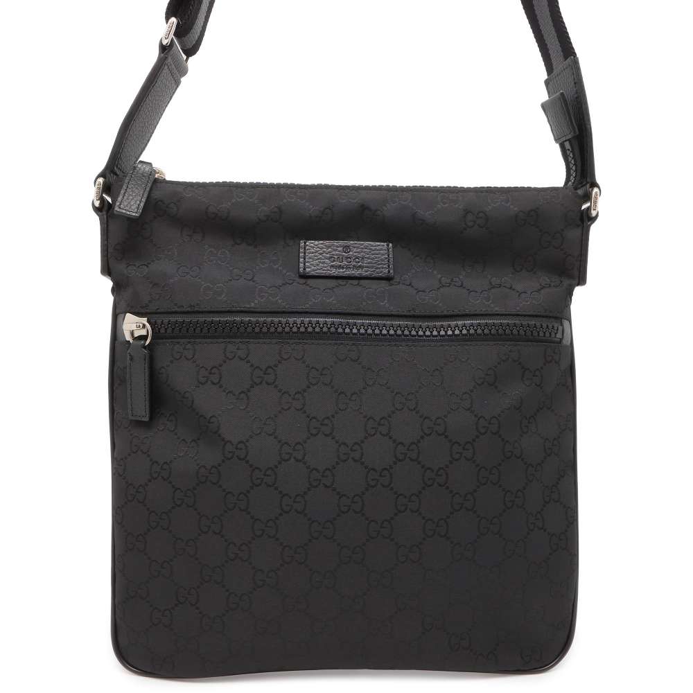 GUCCI GGNylon Shoulder Bag Black 509639 Nylon Leather