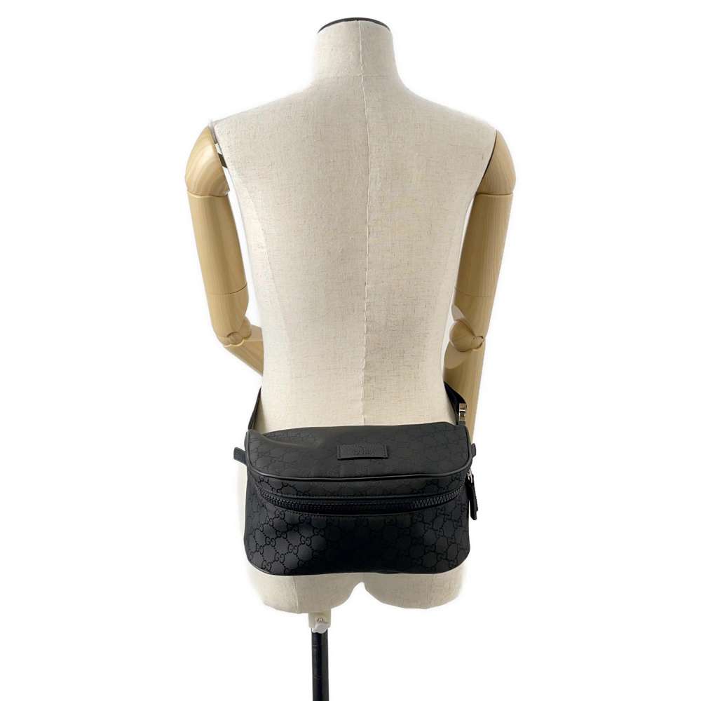 GUCCI Waist Bag Black 449182 Nylon