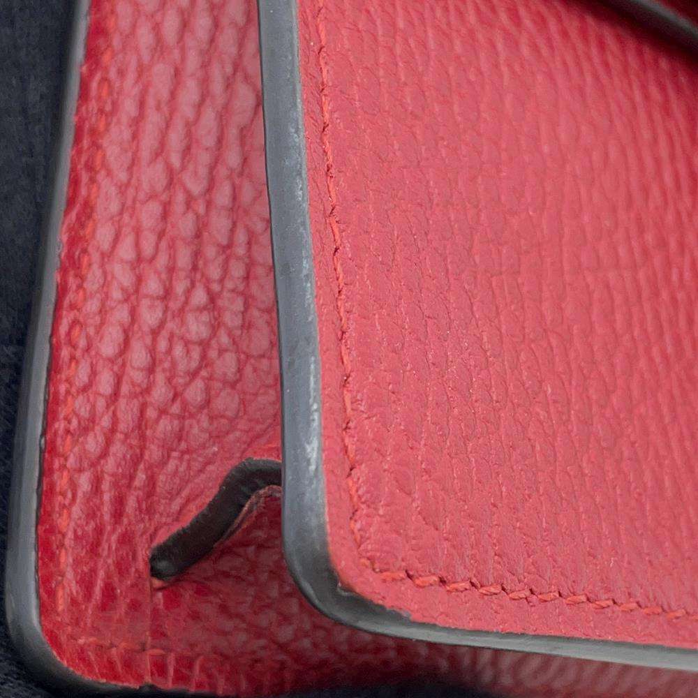 GUCCI Dionysus ChainClutch Red 476432 Calf Leather Rhinestone