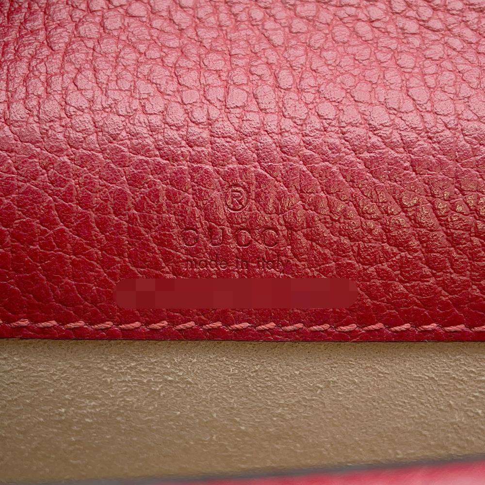 GUCCI Dionysus ChainClutch Red 476432 Calf Leather Rhinestone