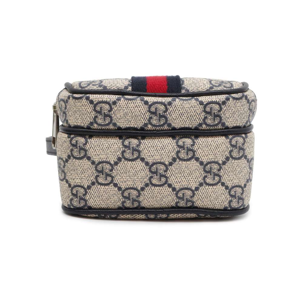 GUCCI Ophidia Shoulder Bag Beige/Navy 671682 GG SupremeCanvas Leather