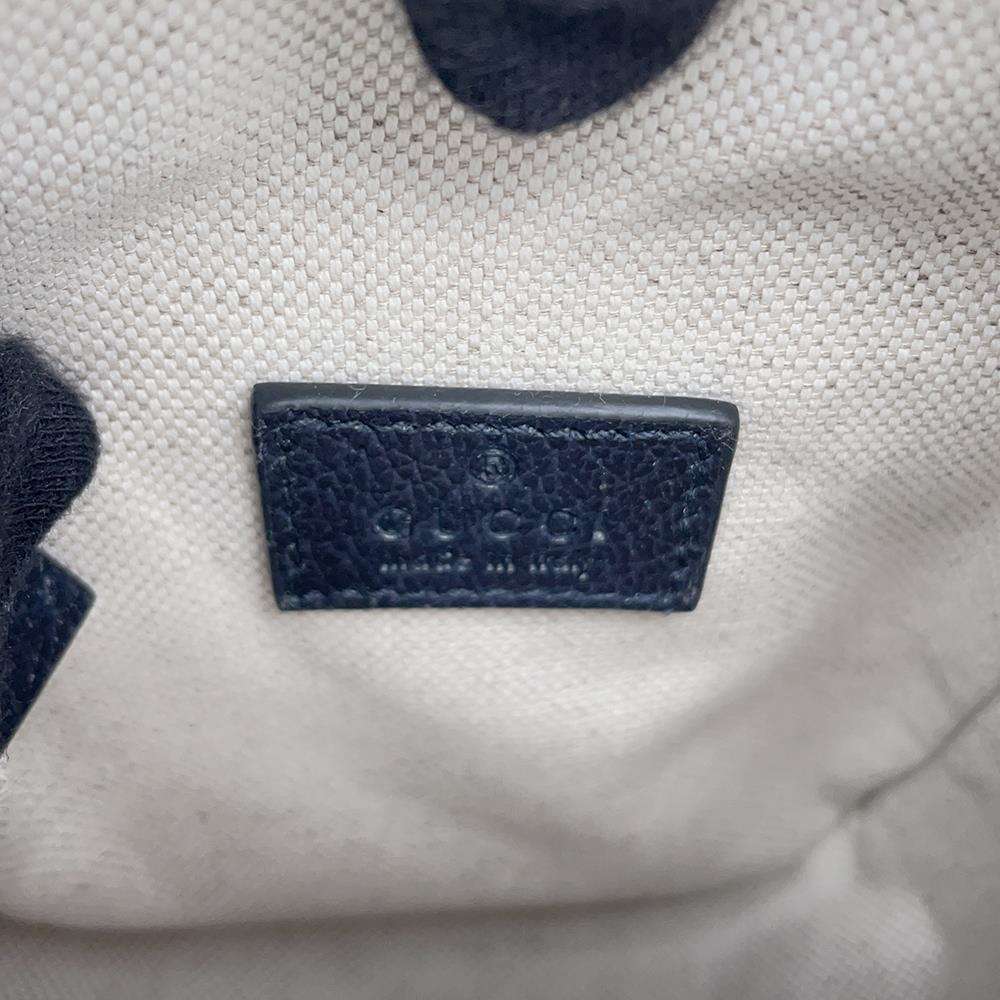 GUCCI Ophidia Shoulder Bag Beige/Navy 671682 GG SupremeCanvas Leather