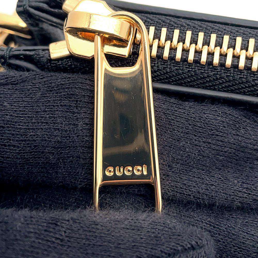 GUCCI HorsebitClutch Bag Black 700524 Leather