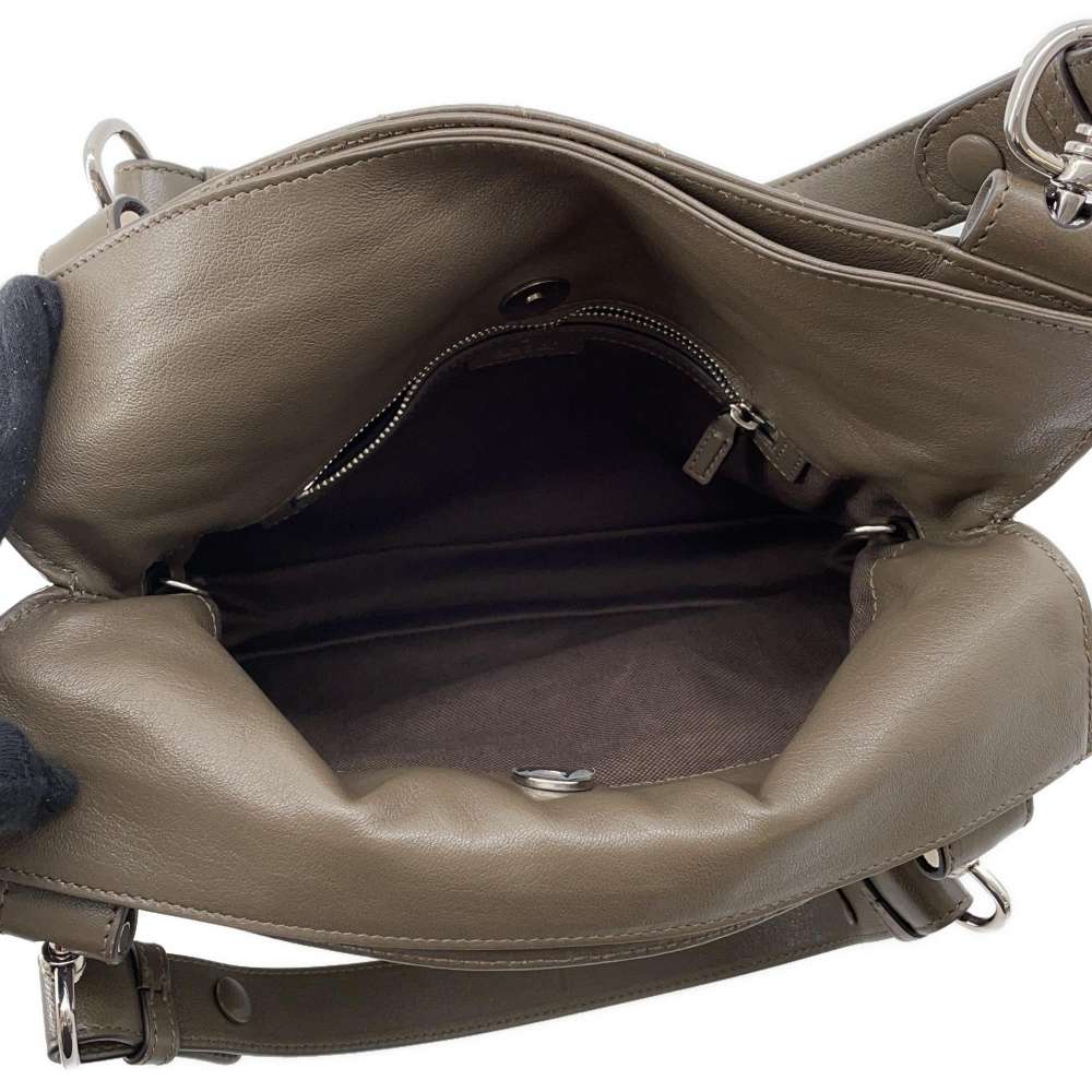GUCCI Tote Bag Khaki 751518 Leather
