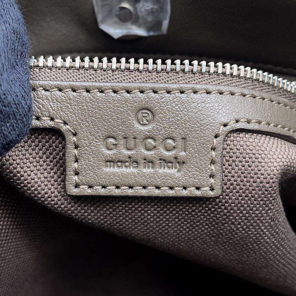 GUCCI Tote Bag Khaki 751518 Leather