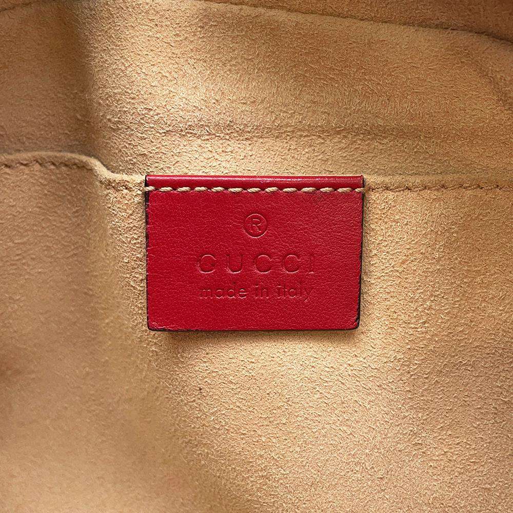 GUCCI GG Marmont Shoulder Bag Red 447632 Leather