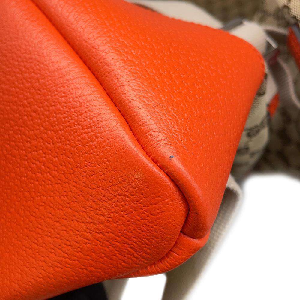 GUCCI North Face Collaboration Backpack Brown/Orange 650294 Canvas