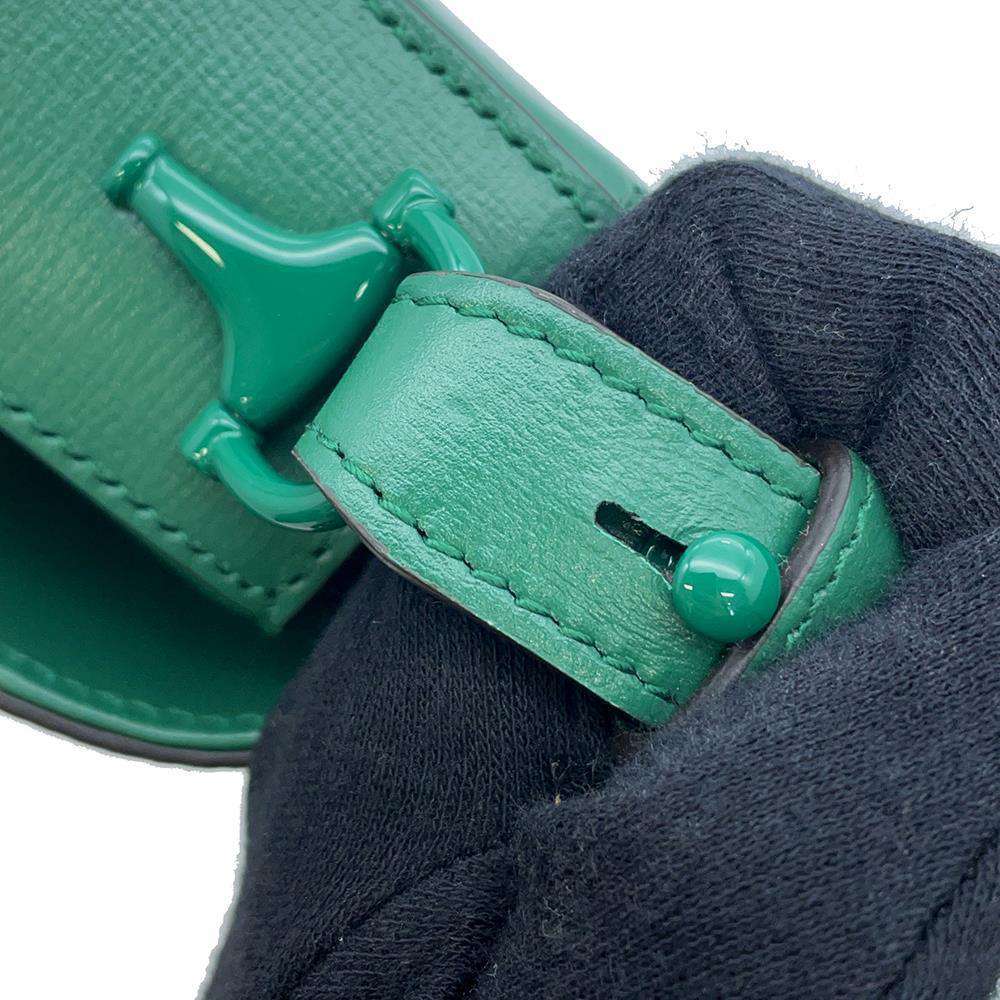 GUCCI Horsebit1955 Shoulder Bag Green 726226 Leather Size Small
