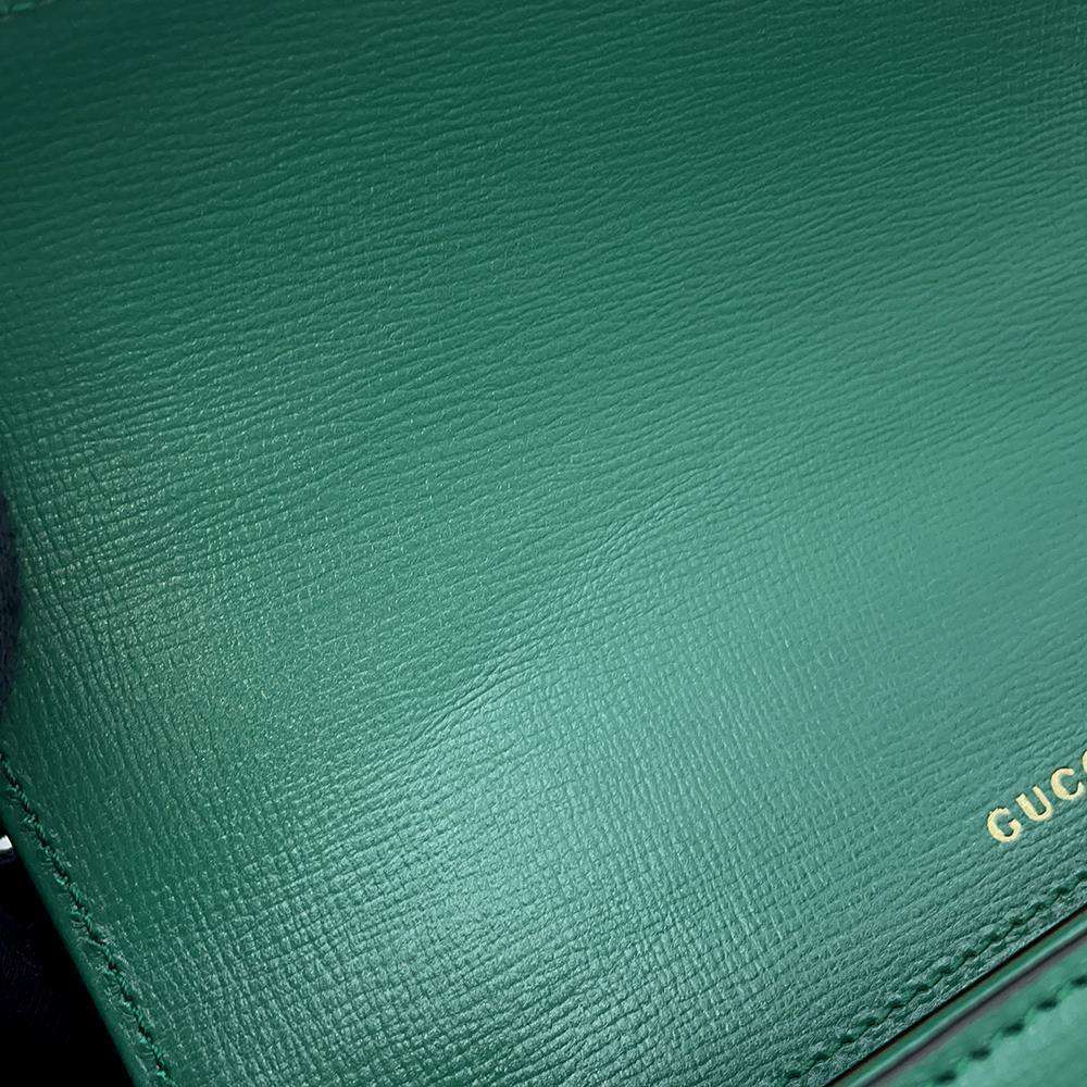 GUCCI Horsebit1955 Shoulder Bag Green 726226 Leather Size Small
