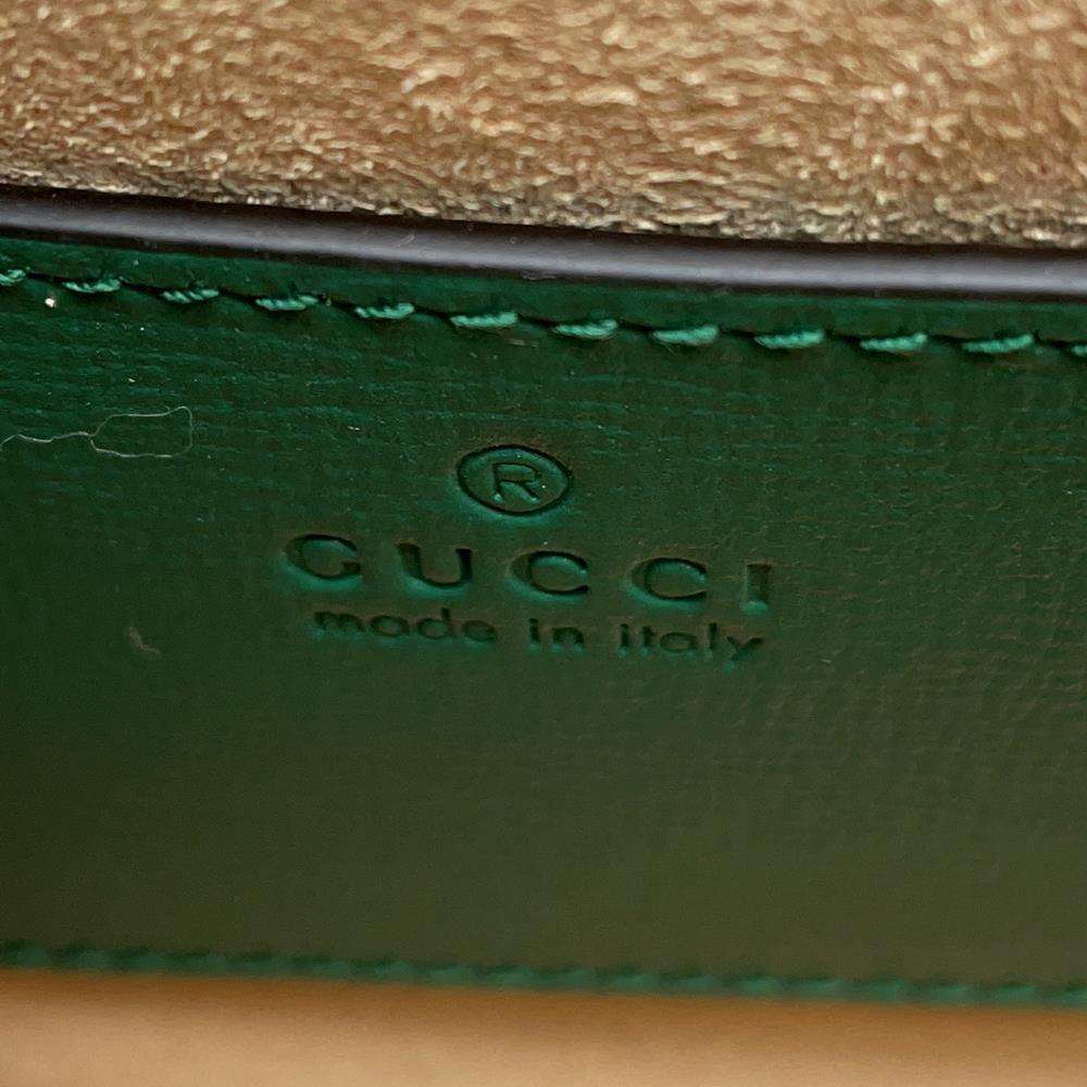 GUCCI Horsebit1955 Shoulder Bag Green 726226 Leather Size Small