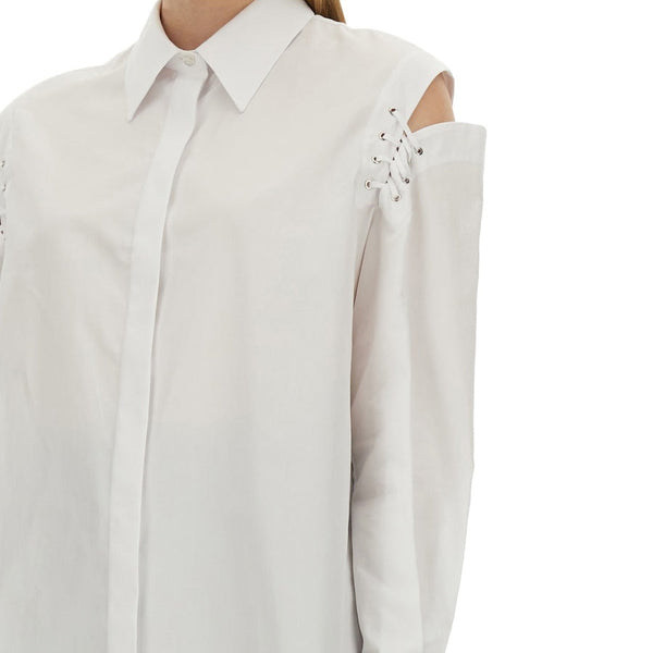 Alexander Mcqueen Women Cocoon Shirt With Cut-Out Details