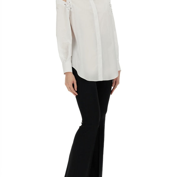 Alexander Mcqueen Women Cocoon Shirt With Cut-Out Details