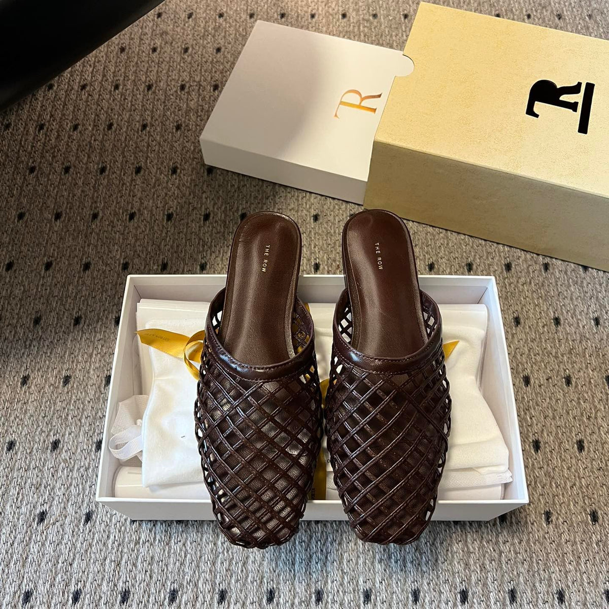 THE ROW LEATHER MULES