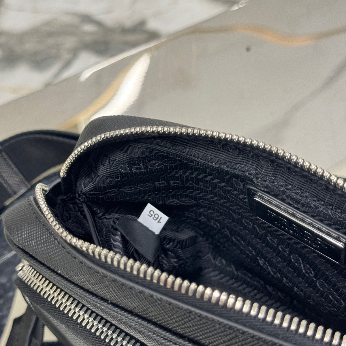 PD SAFFIANO LEATHER SHOULDER BAG