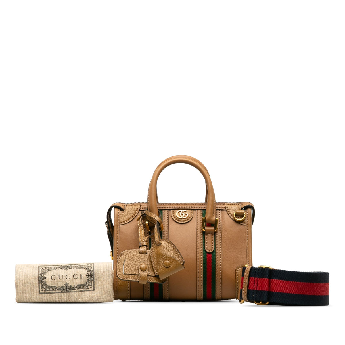 GUCCI Mini Leather Bauletto Bag