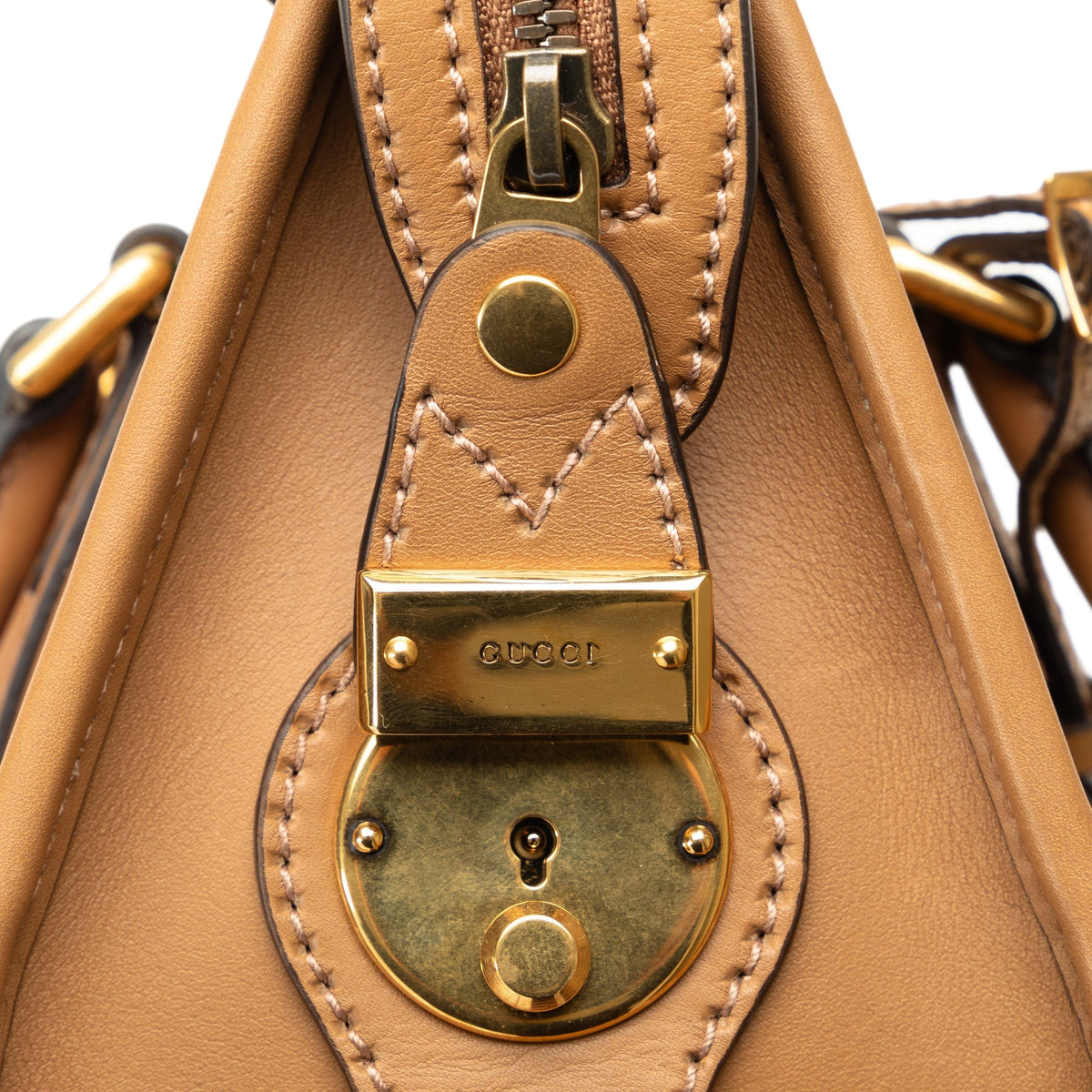 GUCCI Mini Leather Bauletto Bag