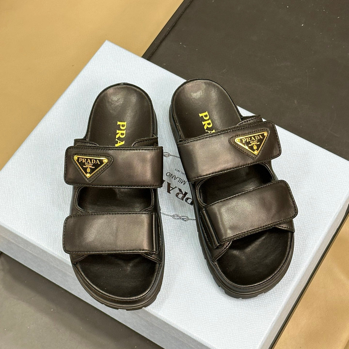 PD NAPPA LEATHER SLIDES