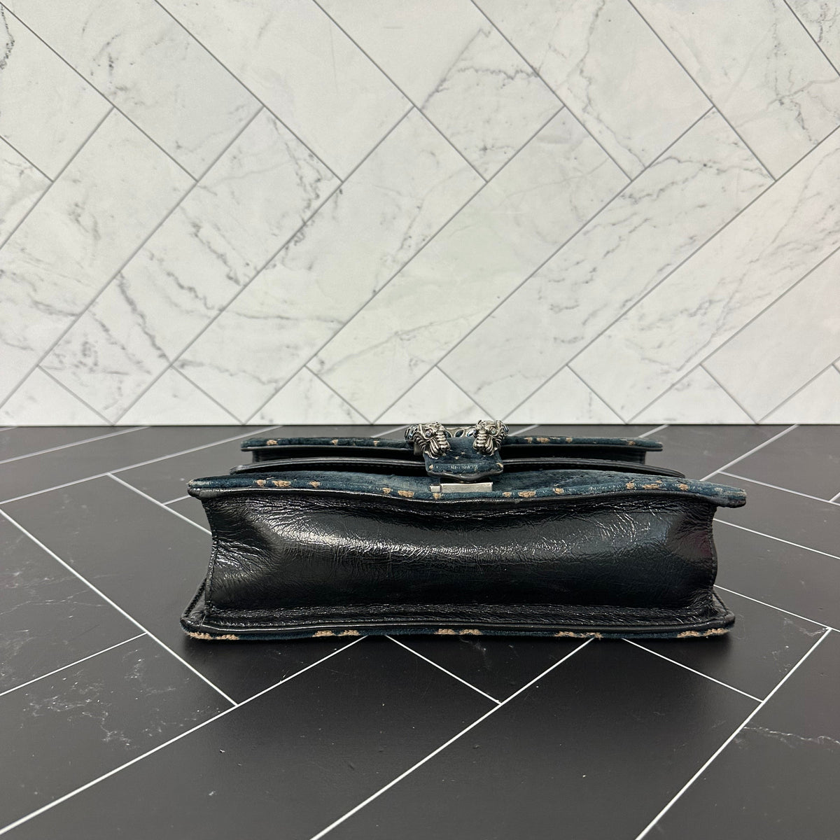 Gucci Blue Velour Small Dionysus Crossbody Bag