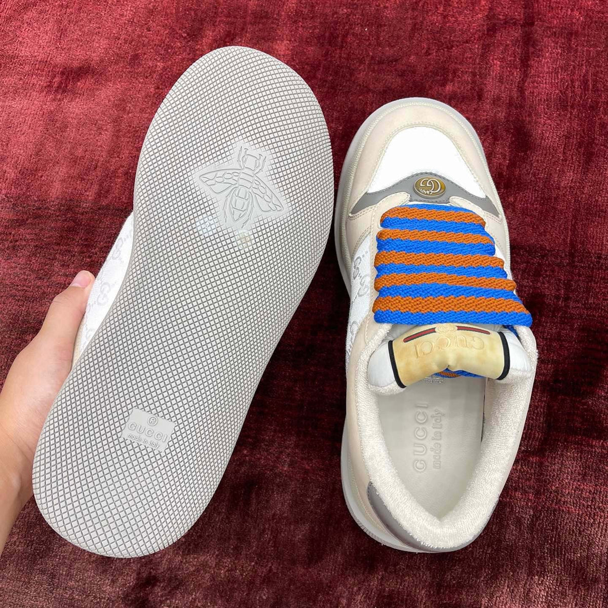 GG SCREENER LEATHER SNEAKERS