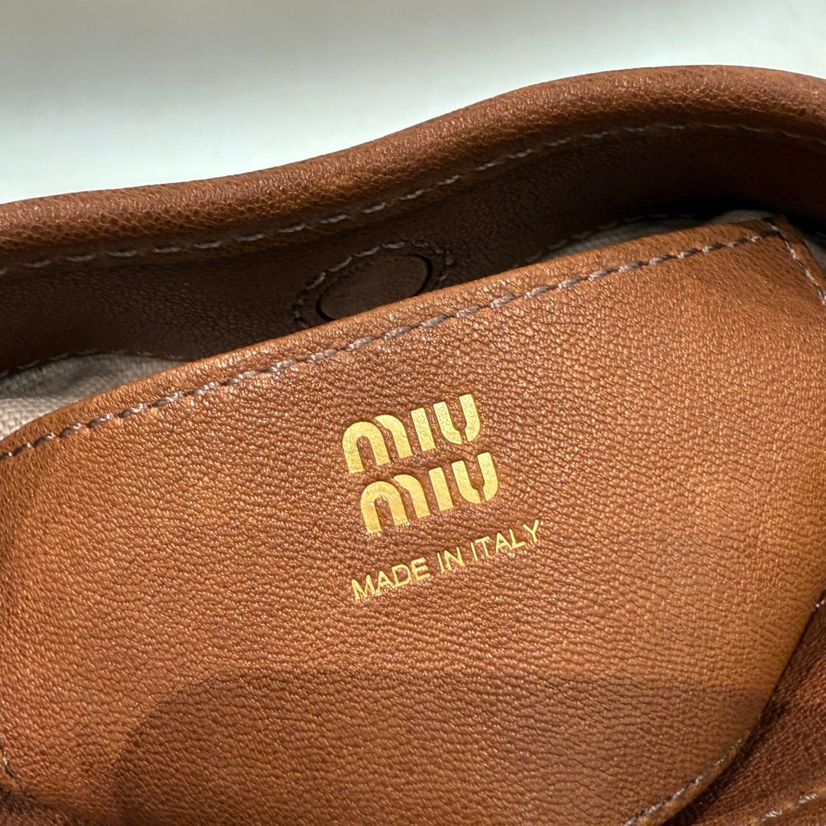 MIU M NAPPA LEATHER POUCH