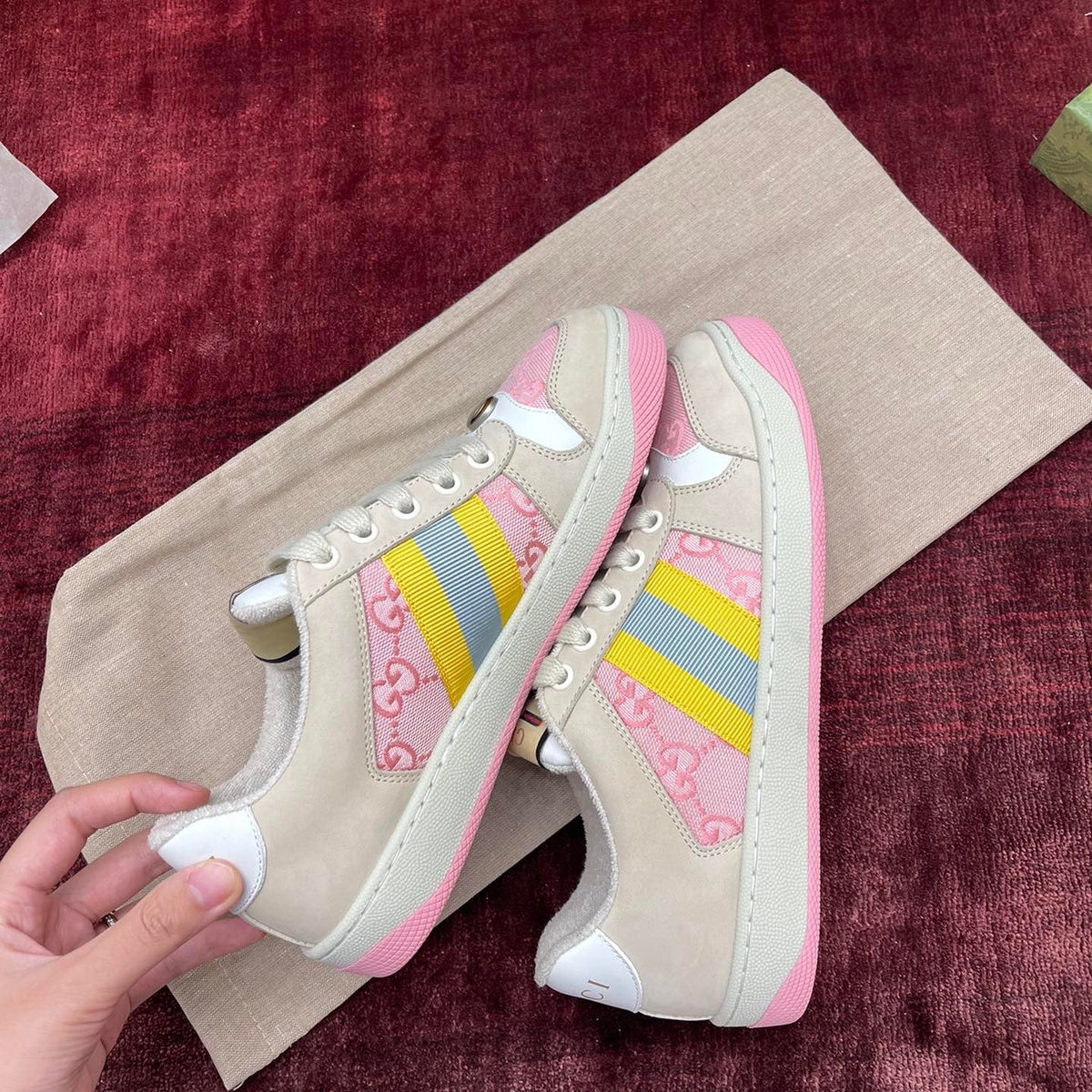 GG SCREENER LEATHER SNEAKERS