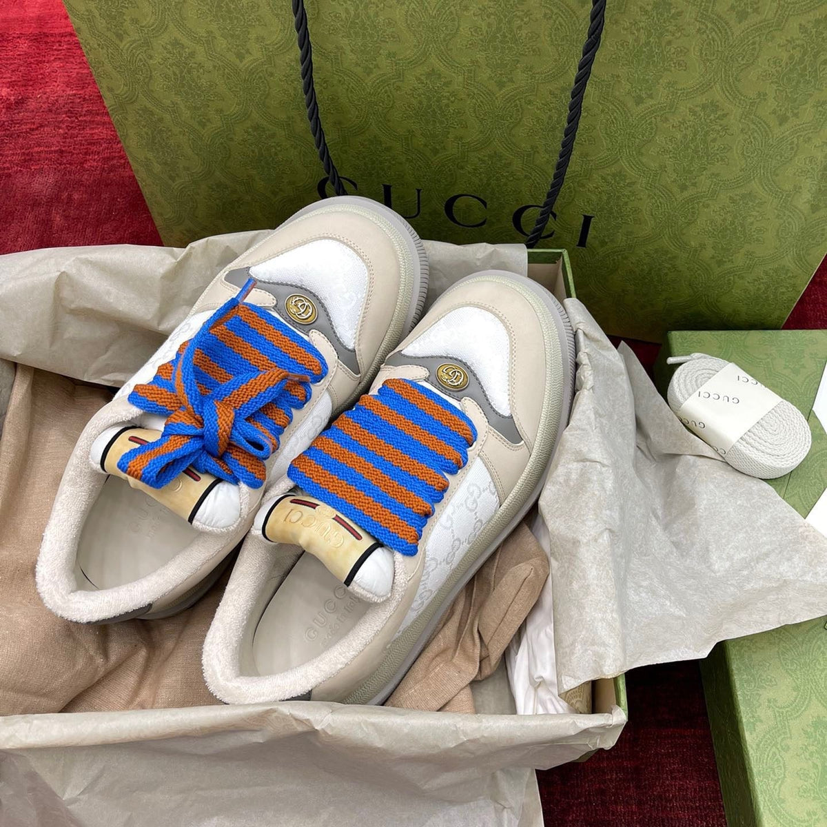 GG SCREENER LEATHER SNEAKERS