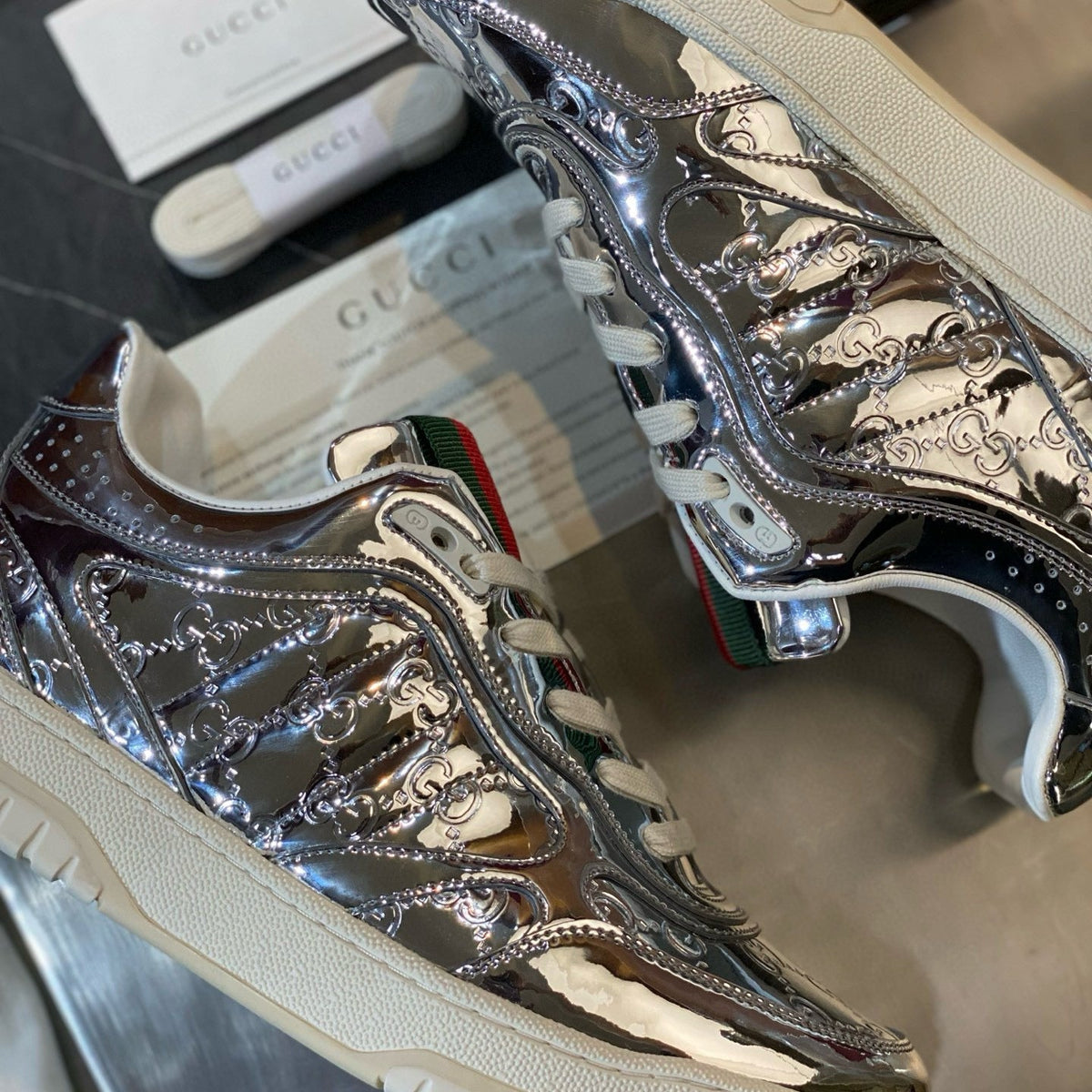 GG RE WEB SNEAKERS