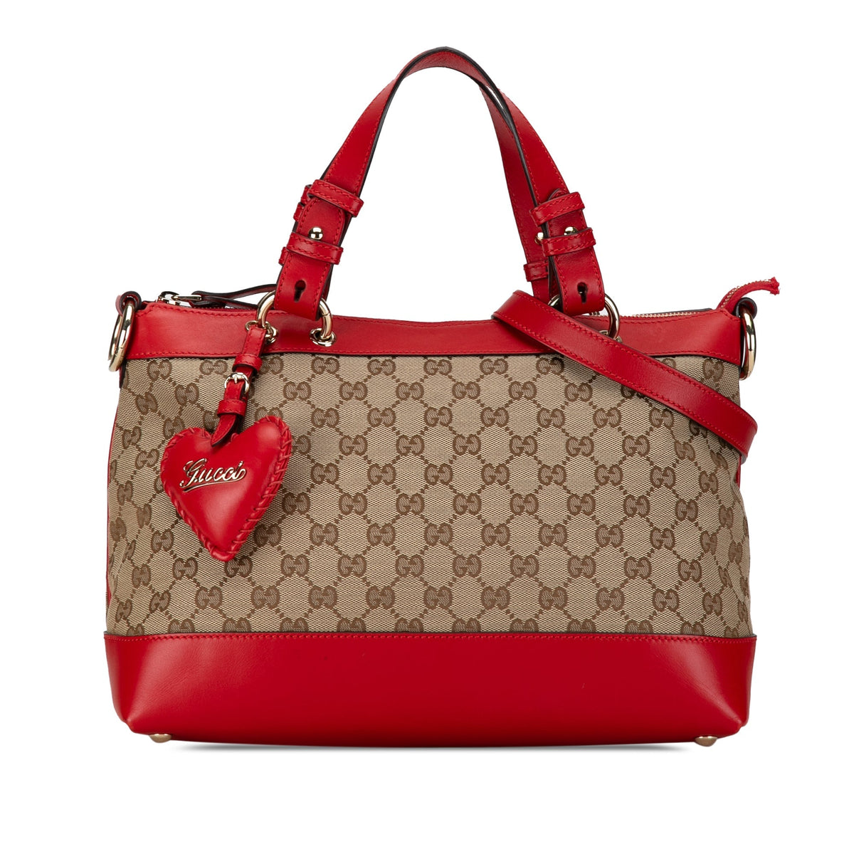 GUCCI GG Canvas Valentine Satchel