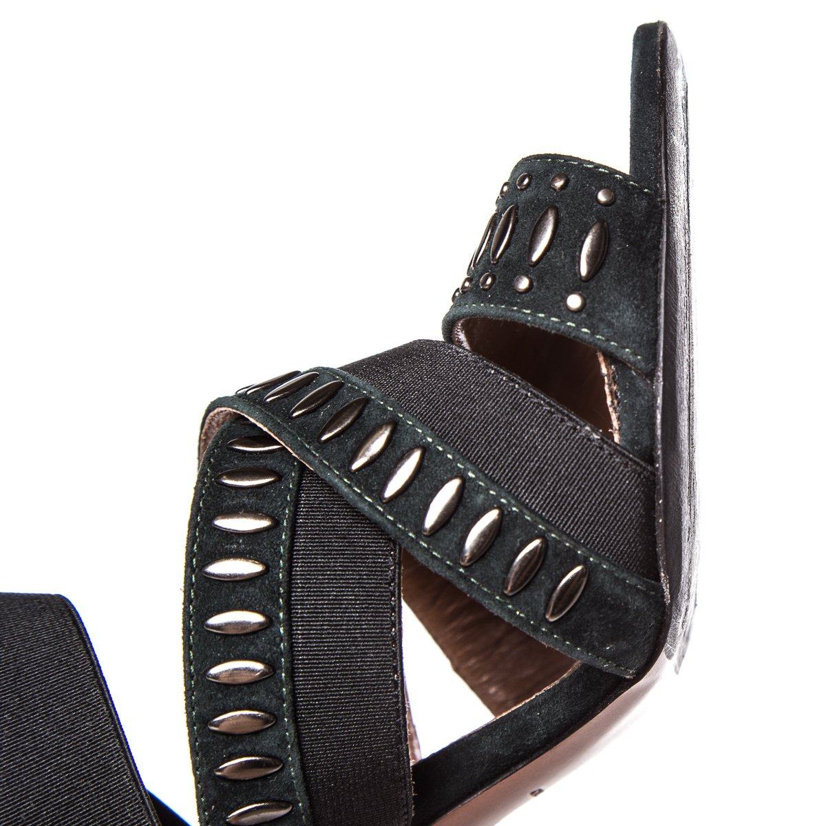 Alaïa Forest Green Suede Sandals SZ 35